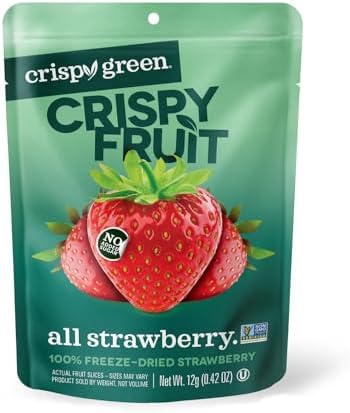 Crispy Green Freeze-Dried Strawberry Fruit Snacks, 0.42 Oz (Pack of 12)