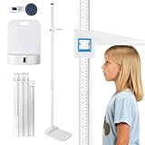 Höhenmessstab 20-210 CM, Tragbar Körpergröße Messlatte Teleskop Stadiometer 4-Teilig Abnehmbar Design mit Dual Skala Display für Kinder Erwachsene Zuhause
