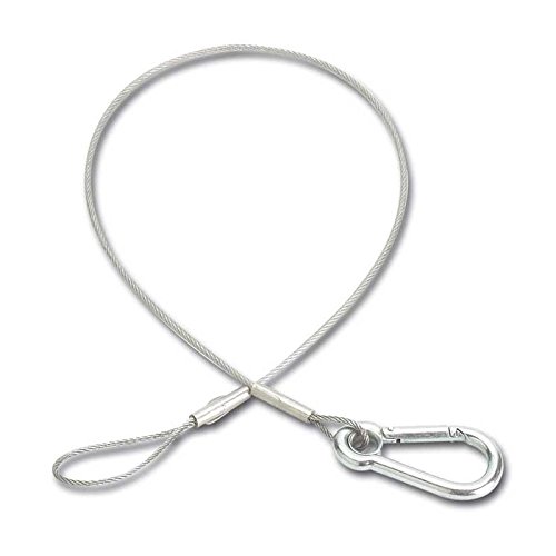 ASD Elingue de sécurité avec mousqueton 60 cm Noir