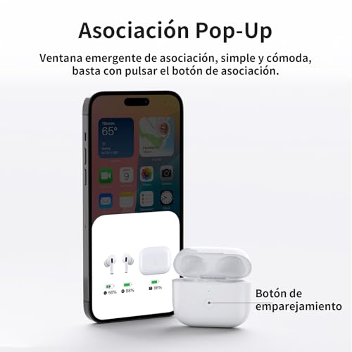 Miniatura 2 de Uluck Estuche De Carga Inalámbrica De Repuesto Compatible Con Airpods Pro 1 Y 2, 660 Mah Estuche De Carga Para Con Botón Bluetooth Para Emparejamiento