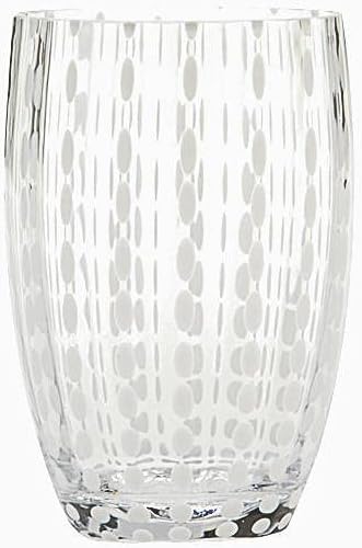 Zafferano Perle Tumbler, Glass, 11oz, Set of 6, Transparent