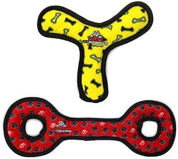 TUFFY - Worlds Tuffest Soft Dog Toy - Ultimate Tug-O-War - Squeakers - Multiple Layers. Made Durable, Strong & Tough. Interactive Play Tug, Toss & Fetch.Machine Washable & Floats. Combo Pack