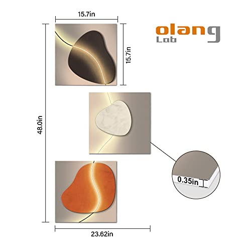Olanglab Acoustic Panels, 3 Pack 15.75"X15.75" Acoustical Soundproof Wall Panels,Decorative Sound Proofing,Reduce Noise And Echoes,Studio Acoustic Treatment Type6 #TOP1
