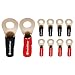 InstallGear 10 Gauge AWG Crimp Ring Terminals Connectors - 10-Pack (5 Positive, 5 Negative)