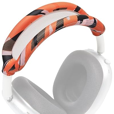 WC BandZ Max Silicone Headband Cover Compatible with AirPods Max 1 & 2 by Wicked Cushions | Enhanced Comfort and Protection | Available in Wicked Designs | Orange Prism