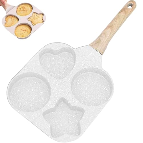 MEKLITRZ Padelle Antiaderenti for Uova A 4 Fori, Padella Antiaderente