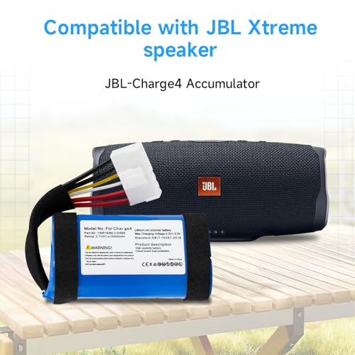 CITYORK 3,7 V 10200mAh Li-ion Ersatzakku für J BL Charge 4, J BL Charge 4BLK, J BL Charge 4J, J BL Charge 4BLUAM, ID998 1INR19/66-3, SUN-INTE-118 Nicht kompatibel mit Charge 4Q (SUN-INTE-156)