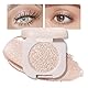 BelleVive Glitzerlidschatten, heller Lidschatten, gepresster Glitzerlidschatten, Glitzermatter gepresster Puder-Einzellidschatten, veganer Lidschatten, frei von Talk, Glitzer (11)