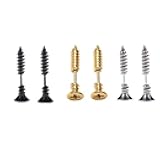 yueton 3 Pair Men Unisex Stainless Steel Piercing Cross Screws Ear Stud Earrings