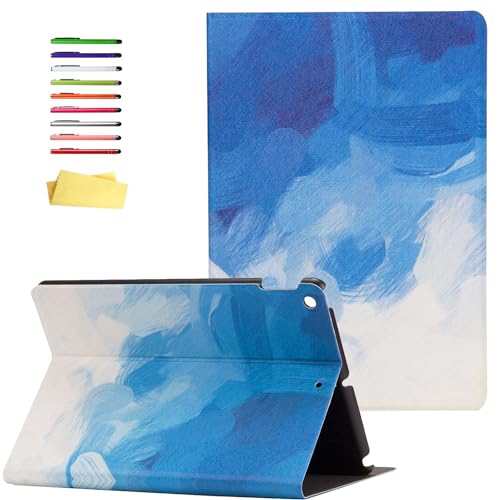 Case for iPad Air 3rd Generation 2019 & iPad Pro 10.5 inch 2017, UUcovers Folio Stand PU Leather Magnetic Smart Shockproof Cover with Auto Wake/Sleep Case for iPad Air 3 Tablet 10.5", Blue Marble