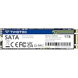 Timetec SSD 3D NAND TLC SATA III 6Gb/s M.2 2280 NGFF 64TBW Velocidad de Lectura hasta 500MB/s SLC Cache Performance Boost Unidad Interna de Estado sólido para PC Computadora portátil Escritorio (1TB)