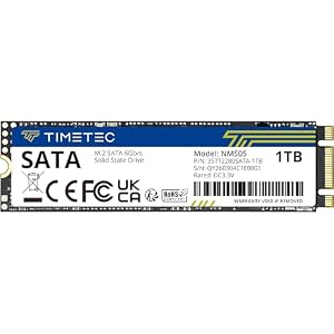 Timetec 1TB SSD 3D NAND SATA III 6Gb/s M.2 2280 NGFF 512TBW Read Speed Up t...