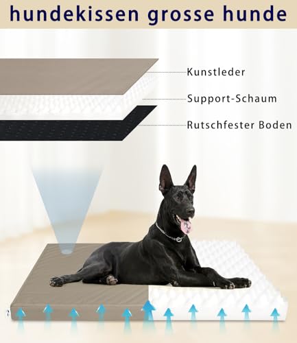 Hundebett mittelgroße Hunde für Hundebox Wasserdicht, Abnehmbarer Hundebettbezug mit Reißverschluss gegen Haaranhaftung