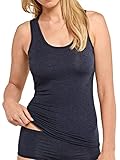Schiesser Damen Personal Fit Tank Top Unterhemd, Blau (Nachtblau 804), L