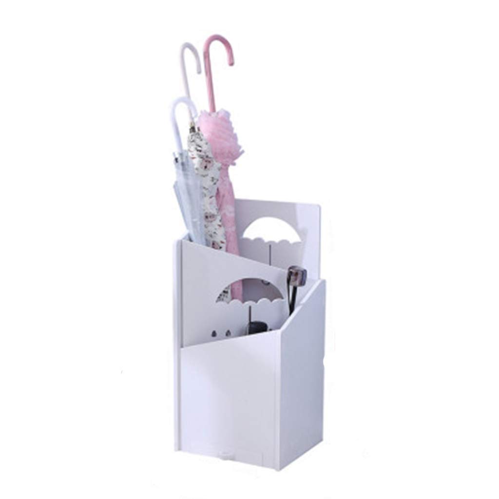 WXPGFEQ Umbrella Stand with Storage Tray, Waterproof WPC Cane Holder for Entrance Hall, Office, Home, Sturdy Indoor Rack for Wet Umbrellas