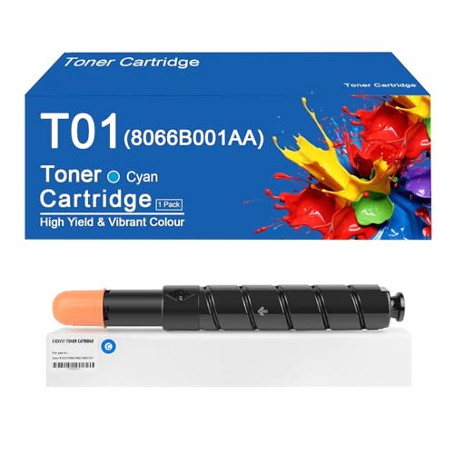 Image of T01 Toner Cartridge High Yield Replacement for Canon imagePRESS C650 C700 C800 C750 C810 C850 C910 Printer,T01 -Cyan
