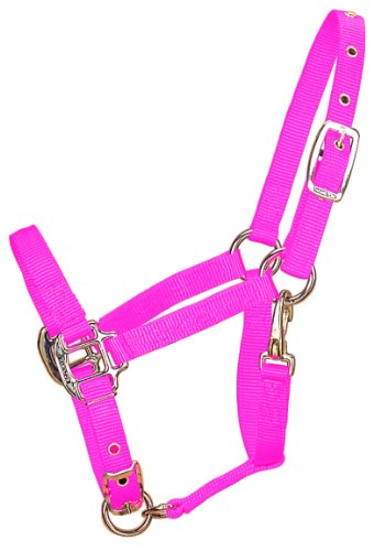 Hamilton Adjustable 3/4-Inch Chin Halter With Snap, 200 To 300-Pound Weanling, Hot Pink #TOP8
