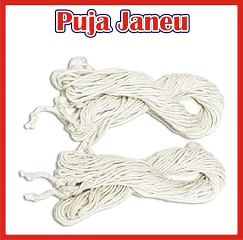 Image of Brahmin Janeu Thread for Pooja Rituals | Organic Cotton Janeu for Puja | Mota Dhaga | Pure and Traditional