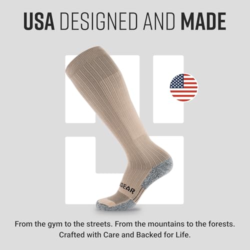 Image of MudGear Graduated Compression Socks, Durable, Sweat-Resistant OCR Performance Socks with Cushioned Footbed, Made in USA