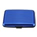 Business Id Credit Card Holder Wallet Aluminum Metal Case Box (Blue)