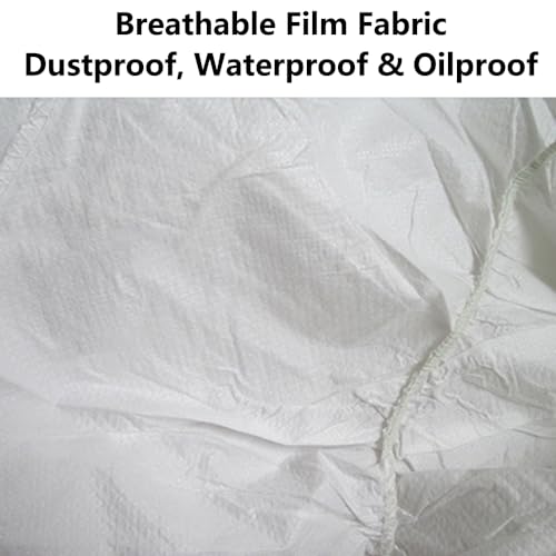 TopHomer Einweg-Overall, 2Pack Schutzoveralls, Einweg-Schutzanzug mit Kapuze, wasserdichter Arbeitsoverall, Einweg-Chemikalienschutzkleidung, Einweg-Schutzanzug mit Kapuze (XL)