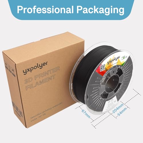 Image of YXPOLYER ABS ESD Safe 3D Printing Filament 1.75mm 1kg Electrostatic Discharge Anti-Static ABS Engineering Industrial-Grade Filament for Electronics Industry with Heat-Resistant PC Spool