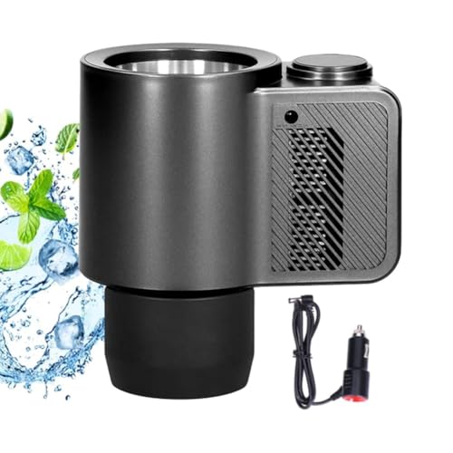 Yoeruers Portavasos Inteligente para Coche, Soporte de Refrigeración para Bebidas, para Acampar, Viajar, Conducir, Enfriador de Latas de Bebidas