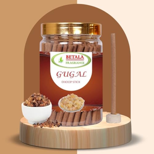 Image of Betala Fragrance Flavour Dhoop Sticks for Pooja, Pack of Gm Dhup Batti with Holder, Agarbatti, Incense Stick, Sandal, Cones, Cup, Sambrani (400 Gm, Guggal)