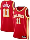 Trae Young Atlanta Hawks NBA Kids Youth 8-20 Red Icon Edition Swingman Jersey (US, Numeric, 18, 20, Regular)