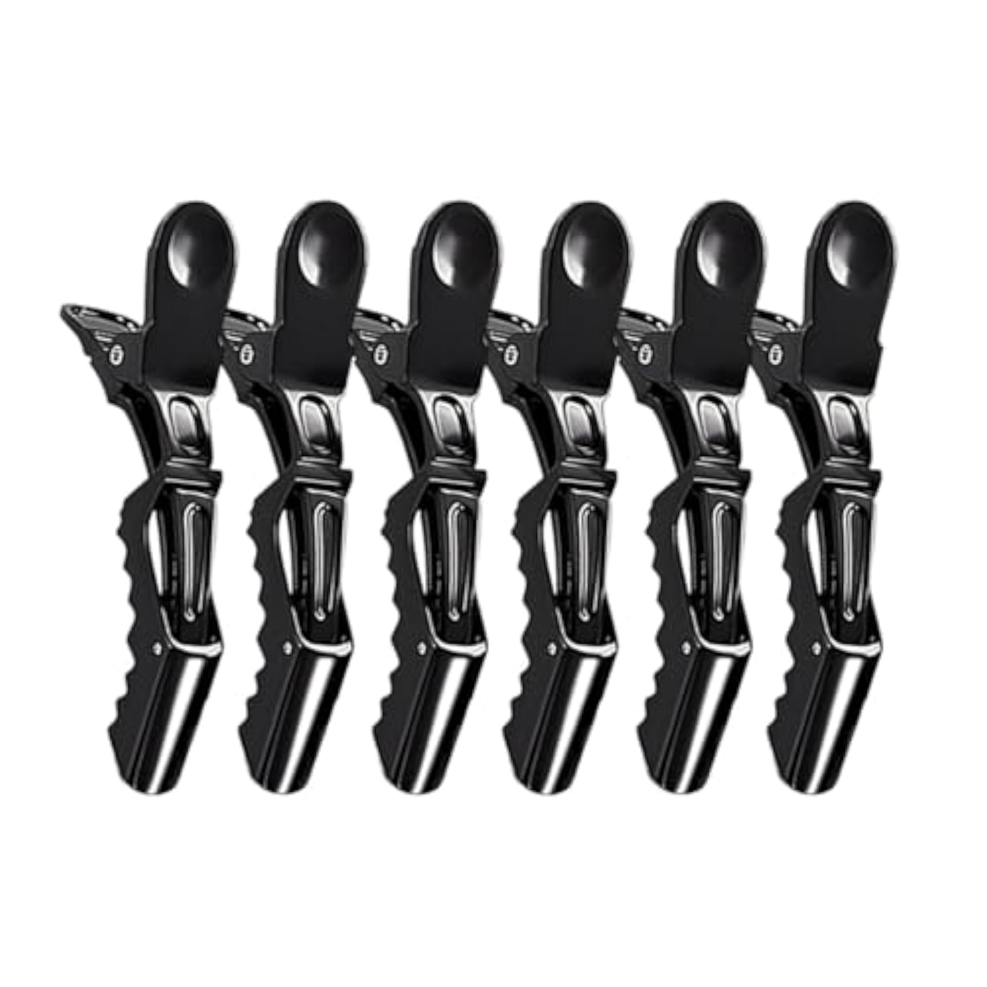Black Hair Sectioning Clamps, Pack of 6