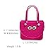 Lopqix Medium Rubber Beach Tote – 3 EVA Straps for Hand-Carry, Shoulder & Crossbody, Decor-Friendly, Ideal for Beach & Outdoors (Hot Pink)