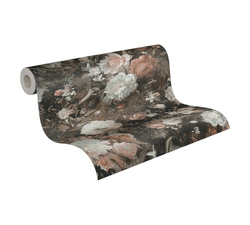 A.S. Création The BOS 388213 Papier peint intissé Motif floral Marron/blanc 10,05 x 0,53 m Fabriqué en Allemagne