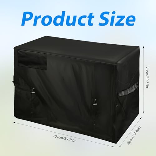 XIHIRCD Abdeckung für Poolheizung, Oxford-Stoff Abdeckung für Außenpoolausrüstung Außeneinheiten Abdeckung Poolwärmepumpe Ausgezeichnete wasserdichte Abdeckung Poolpumpe für Winter(Schwarz)