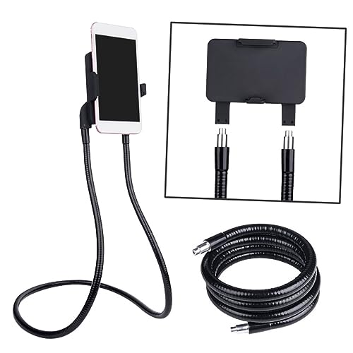 HOMSFOU Around The Neck Phone Holder Sturdy Mobile Phone Plate Support Heavy Duty Gooseneck Holder for 4-10 Inches Ideal for Bedroom Kitchen Gym Office Random Color