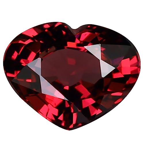 Grenat rhodolite en forme de coeur 1.55 ct, la gemme idéale pour un bijou de fiançailles