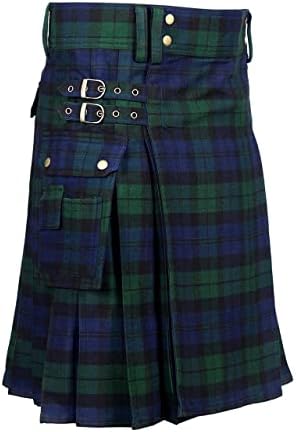 Tartan Utility Kilts for Men 8 Yard 13oz Kilt Available in Various Scottish Tartans