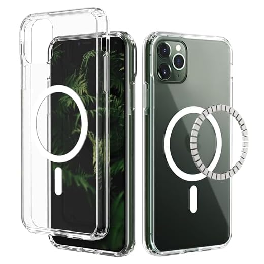 IDweel Magnetic for iPhone 11 Pro Max Case, Compatible with Magsafe, Shockproof Shock Absorption, Slim Fit & Lightweight, Scratch-Resistant Protective Bumper Cover for iPhone 11 Pro Max 6.5",HD Clear