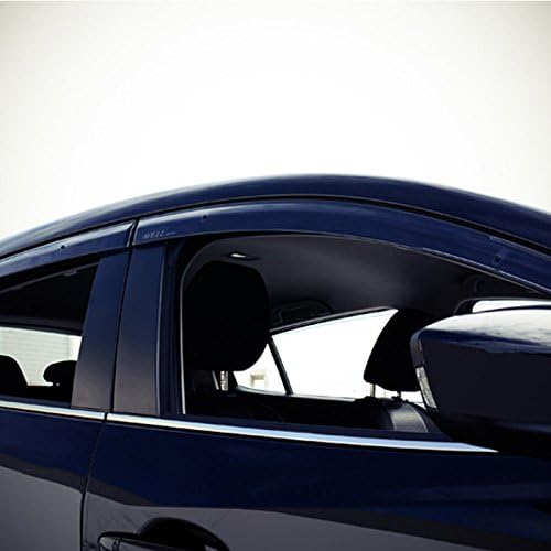 WellVisors Window Visors Compatible with 14-17 Mazda 3 Door Rain Guards Wind Deflectors