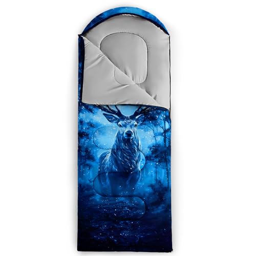Image of QOOMO Camping Sleeping Bags,3 Season Warm & Cool Weather,Lightweight,Waterproof Sleeping Bags for Adults & Kids,Traveling,and Outdoors,Camping Gear Equipment