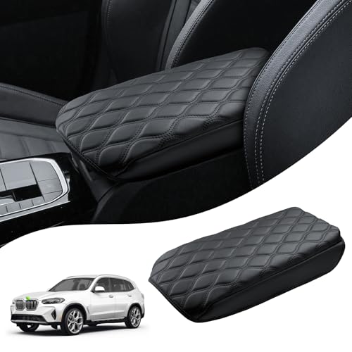 Image of Autorder Center Console Cover for 2018-2024 BMW X3 /BMW X4 2019-2025, Accessories Armrest Cushion Cover Nappa Leather Middle Console Covers X3 Console Cushion Pad Anti-Scratch