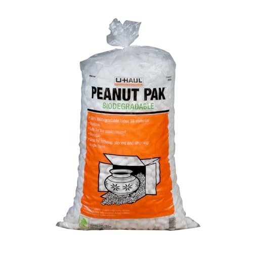 U-Haul Biodegradable Packing Peanuts for Moving, Packing, Storing, and Shipping - 1.5 cu ft Per Bag