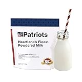 4Patriots Heartland's Finest Powdered Milk, Dehydrated Powdered Milk, Only Needs Water, Survival &...