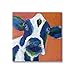 Stupell Industries Bold Blue Dairy Cow Fun Abstract Farm Animal, Designed by Stephanie Workman Marrott Canvas Wall Art, 24 x 24, Orange
