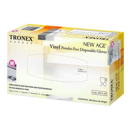 Tronex 865035 Glove, Vinyl, New Age, PowderFree, Blue, XL