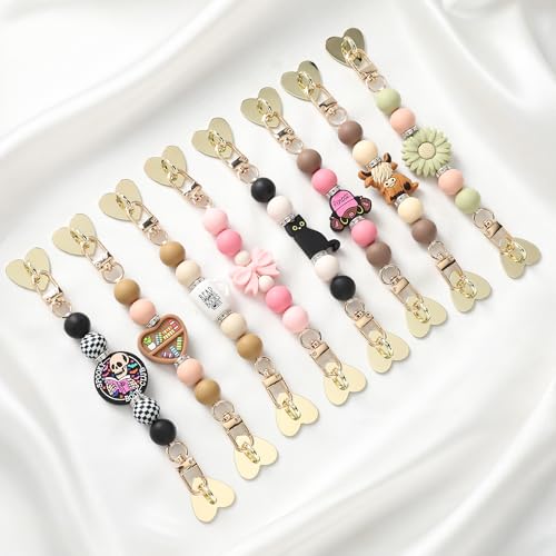 image for LuneClat Strap for E-Reader with Coffee Mug - Cute Silicone Beaded Gri