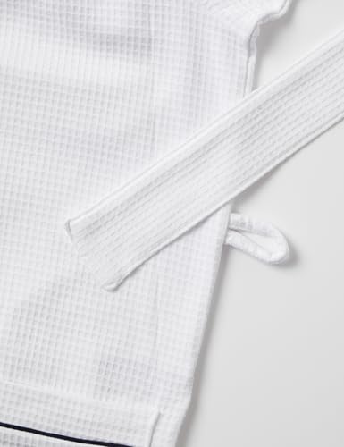 Image of Amazon Essentials Men's Lightweight Cotton Waffle Bath Robe, Mid-Length Loungewear (Available in Big & Tall)