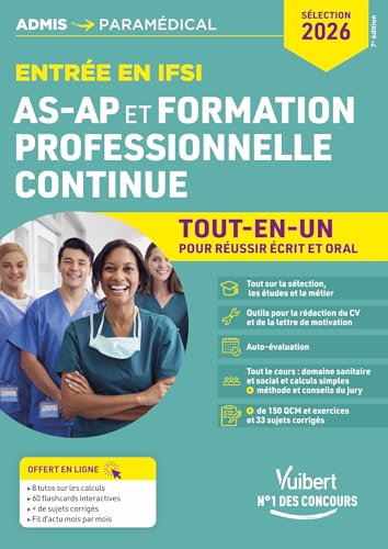 livre Entrée en IFSI pour AS-AP et formation professionnelle continue (FPC): Tout-en-un - Fil d'actualité offert - Sélection 2026