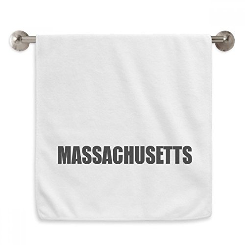Serviette de toilette Massachusetts imprimé blanc 33x74cm