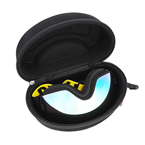 Tbest Custodia Maschera Sci,Custodia Sostituzione per Occhiali,Occhiali da Sci da Box Snow Goggles Case Eva Occhiali da Sci Custodia Protettiva Rigida Borsa da Snowboard Custodia Nera