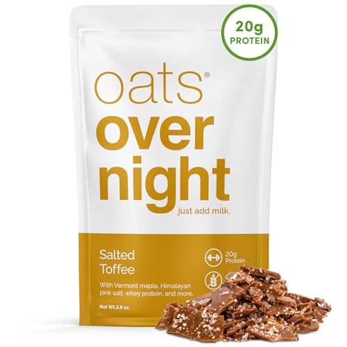 Oats Overnight Salted Toffee - Overnight Oats with 20g Whey